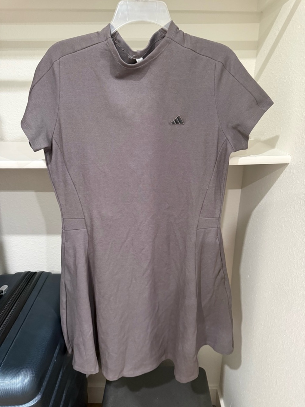 adidas Women's Short Sleeve Mini Dress in Gray